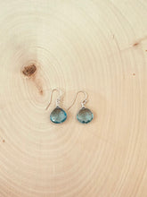 Load image into Gallery viewer, Aquamarine Tear Drop Beads Dangle Earrings