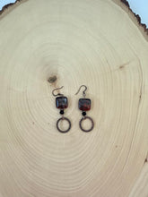 Load image into Gallery viewer, Red Jasper And Hammered Copper Dangle Earrings