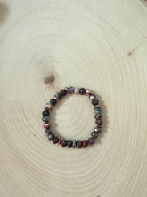 Load image into Gallery viewer, Red Jasper And Copper Beaded Stretch Bracelet