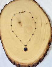 Load image into Gallery viewer, Genuine Square Sapphire Gemstone Pendant Necklace