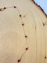 Load image into Gallery viewer, Genuine Square Ruby Gemstone Pendant Necklace