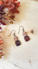 Load image into Gallery viewer, Red Jasper And Copper Dangle Earrings