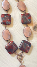 Load image into Gallery viewer, Red Jasper And Copper Necklace