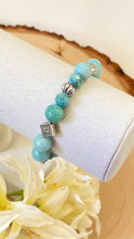 Load image into Gallery viewer, Amazonite Beaded And Silver Clasp Bracelet
