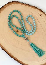 Load image into Gallery viewer, Amazonite Beaded Tassel Mala Necklace
