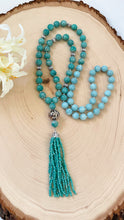 Load image into Gallery viewer, Amazonite Beaded Tassel Mala Necklace