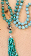 Load image into Gallery viewer, Amazonite Beaded Tassel Mala Necklace