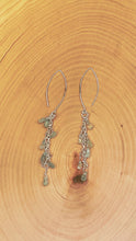 Load image into Gallery viewer, Aquamarine Tear Drop Beads In A Cascade Dangle Earrings