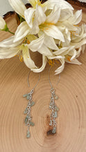 Load image into Gallery viewer, Aquamarine Tear Drop Beads In A Cascade Dangle Earrings