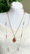 Load image into Gallery viewer, Multi strand moonstone beaded chain necklace