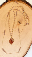 Load image into Gallery viewer, Multi strand moonstone beaded chain necklace