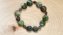 Load image into Gallery viewer, Jasper Lentil Beads Stretch Bracelet