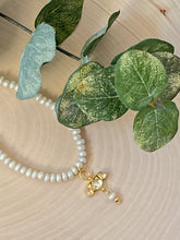 Load image into Gallery viewer, Baroque pearl and gold filled choker necklace