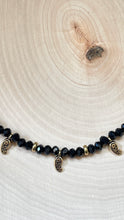 Load image into Gallery viewer, Black Onyx and Brass Choker Necklace