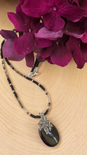 Load image into Gallery viewer, Black Onyx And Silver Marcasite Necklace