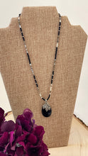 Load image into Gallery viewer, Black Onyx And Silver Marcasite Necklace