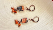 Load image into Gallery viewer, Orange Jasper And Carnelian Dangle Earrings