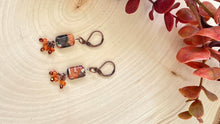 Load image into Gallery viewer, Orange Jasper And Carnelian Dangle Earrings