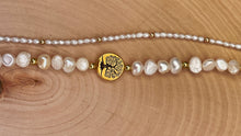 Load image into Gallery viewer, Multi Strand Pearl And Gold Clasp Bracelet
