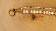 Load image into Gallery viewer, Multi Strand Pearl And Gold Clasp Bracelet
