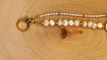 Load image into Gallery viewer, Multi Strand Pearl And Gold Clasp Bracelet