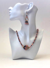 Load image into Gallery viewer, Pink Ceramic Bead Pendant Necklace (Mid Length)