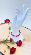 Load image into Gallery viewer, Red Jade and Labradorite Silver Bracelet