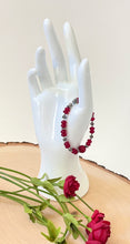 Load image into Gallery viewer, Red Jade and Labradorite Silver Bracelet
