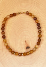 Load image into Gallery viewer, Gold Agate Choker Necklace
