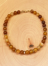 Load image into Gallery viewer, Gold Agate Choker Necklace