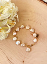 Load image into Gallery viewer, Sand Dollar Genuine Pearl Clasp Bracelet