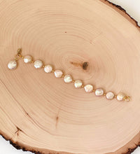 Load image into Gallery viewer, Sand Dollar Genuine Pearl Clasp Bracelet