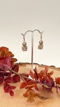 Load image into Gallery viewer, Square Pearl And Brown Round Pearl Dangle Earrings