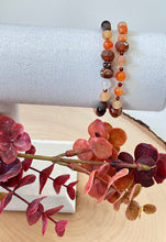 Load image into Gallery viewer, Peach, Matt Brown Agate and Carnelian Bracelet