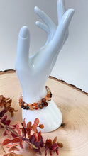 Load image into Gallery viewer, Peach, Matt Brown Agate and Carnelian Bracelet