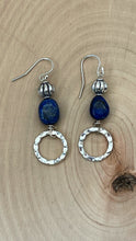 Load image into Gallery viewer, Tumbled Lapiz Lazuli Dangle Earrings