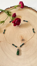 Load image into Gallery viewer, Genuine Emerald Gemstone Teardrop Pendant Long Necklace
