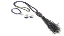 Load image into Gallery viewer, Sterling Silver And Amethyst Dangle Ear Rings