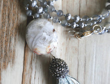 Load image into Gallery viewer, Labradorite And Crystal Gemstone Beaded Bracelet