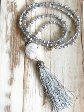 Load image into Gallery viewer, Labradorite And Crystal Gemstone Beaded Bracelet