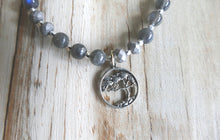 Load image into Gallery viewer, Labradorite And Crystal Gemstone Beaded Bracelet