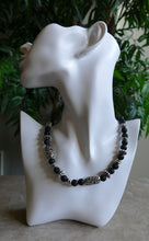 Load image into Gallery viewer, Beaded Unisex Bracelet With Lava Stone And Silver Beads