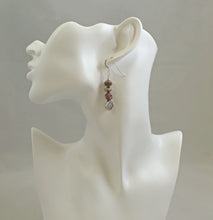 Load image into Gallery viewer, Purple Crazy Lace Agate Gemstone Dangle Ear Rings