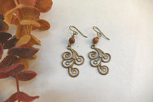 Load image into Gallery viewer, Vintage Dangle Ear Rings With Beautiful Jasper Beads