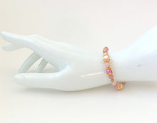 Load image into Gallery viewer, Vintage Crystal and Ceramic Beaded Dangle Ear Rings