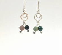 Load image into Gallery viewer, Fancy Jasper And Sterling Silver Beaded Ear Rings
