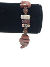 Load image into Gallery viewer, Red And Brown Jasper Gemstone Bracelet With Copper Toggle Clasp