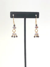 Load image into Gallery viewer, Purple Crystal Dangle Beaded Ear rings