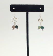 Load image into Gallery viewer, Fancy Jasper And Sterling Silver Beaded Ear Rings