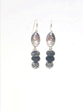 Load image into Gallery viewer, Sterling Silver Dangle Ear Rings With Jasper Gemstone